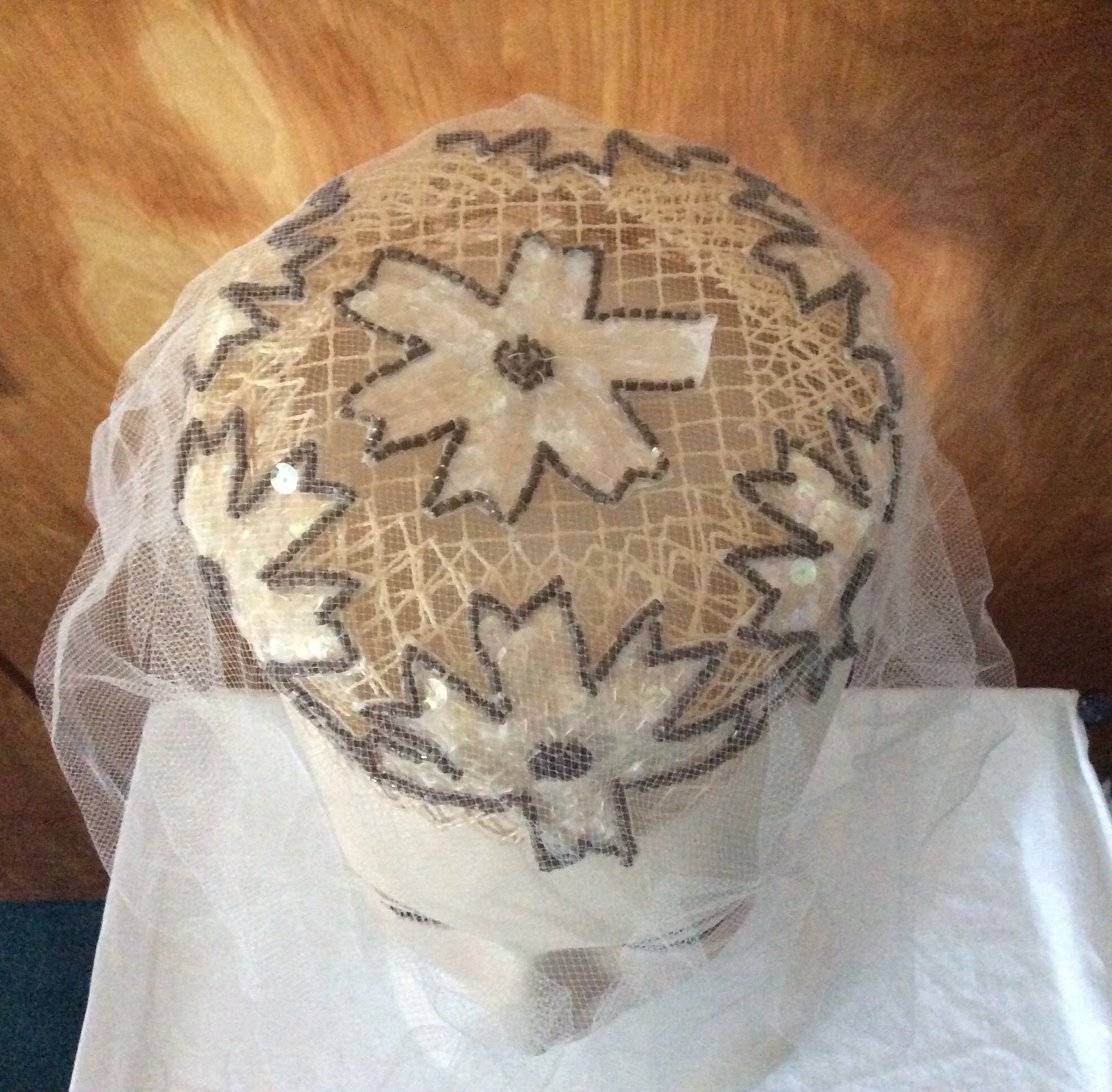Vintage Hat Style Bridal Veils with Beading main image 1