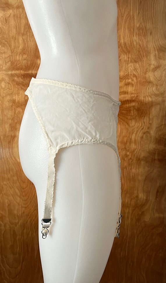 Vintage garter belt by Simone size 30 off white s… - image 5