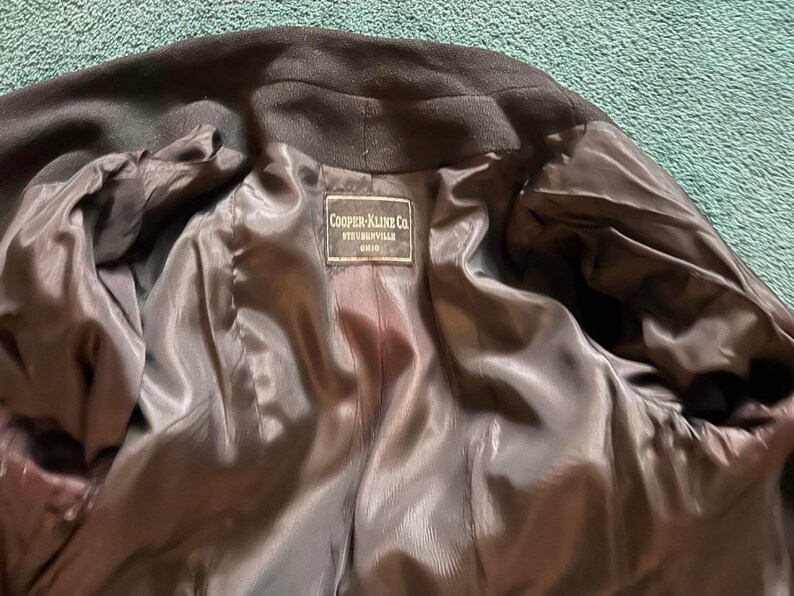 Hoot Lass Bonnie Sportwear Vintage Coat 1940s Black Wool - Etsy