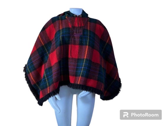 ジャケット・アウター Vintage 60's Wool Hooded Poncho Cape Vintage