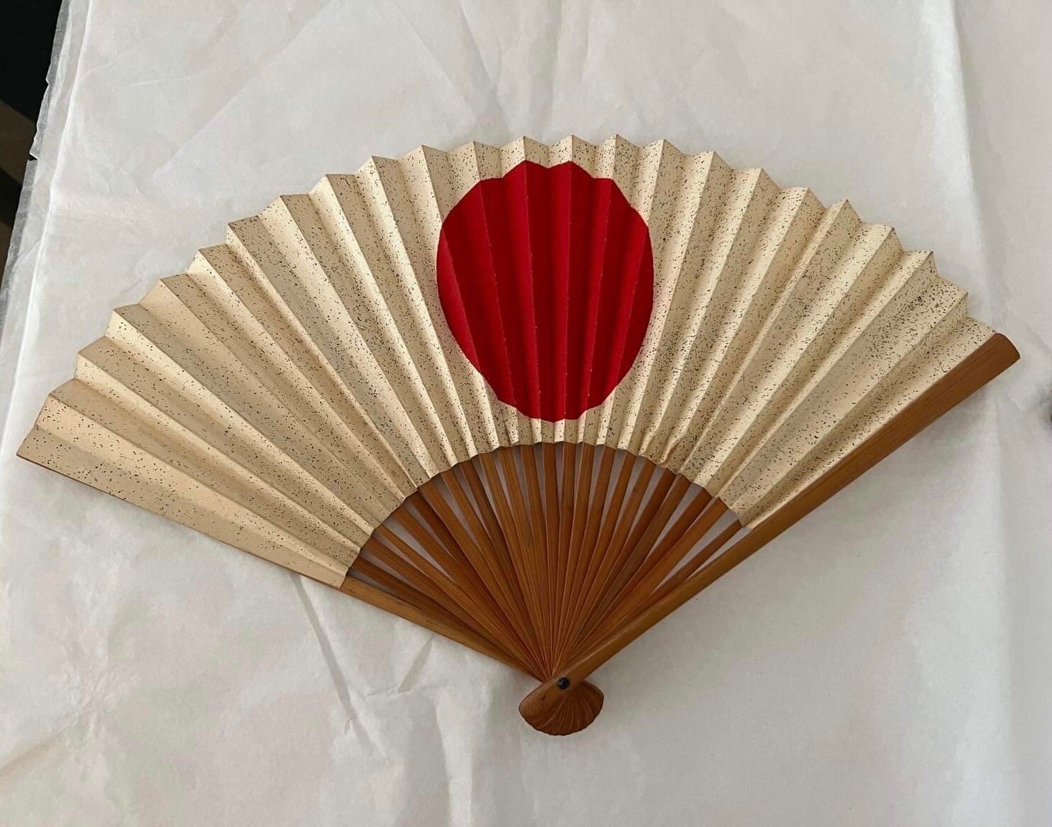 Vintage Hand Held Fans Japan Red Rising Sun 2 Wood Fans Etsy