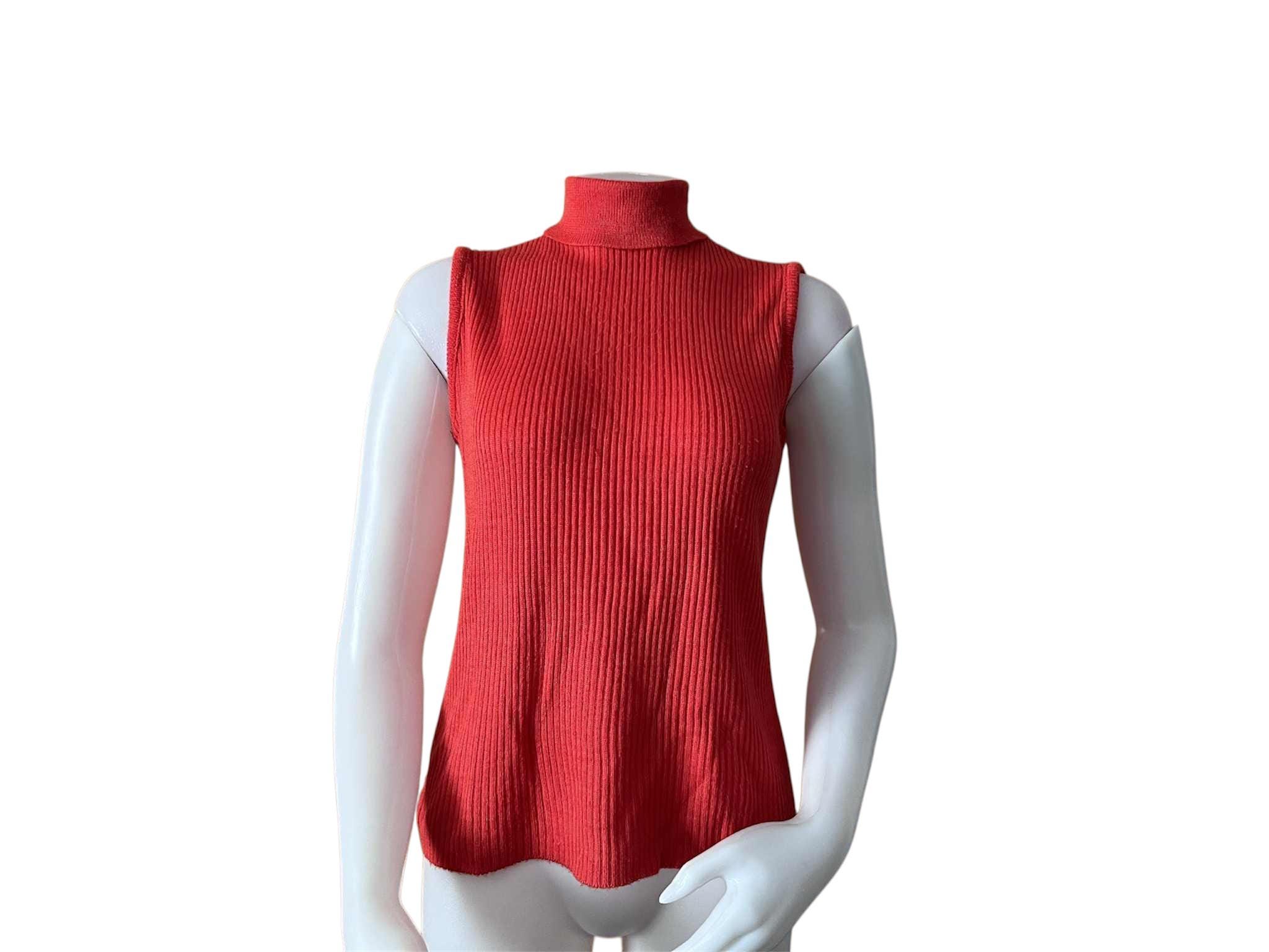 Sleeveless Turtleneck Orange - Main Image