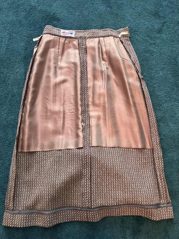 Lily-Mae 1940s Western Skirt Rust Brown 3XL