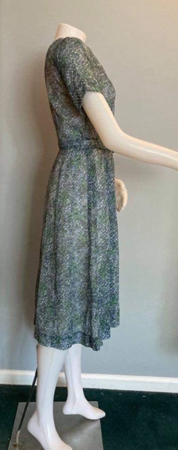 1950s Cay Artley dress vintage floral dress semi … - image 4