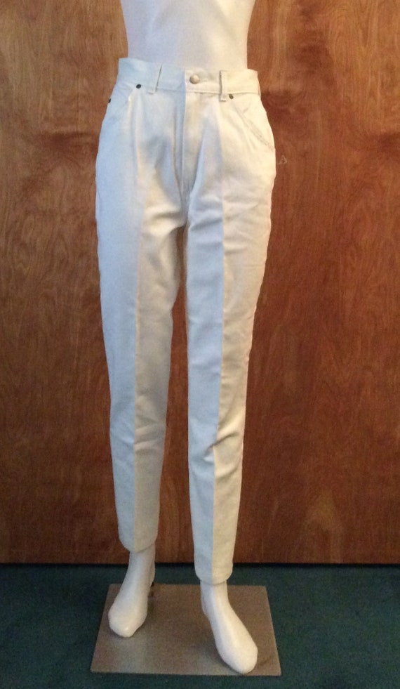 Vintage 1980’s white jeans by DENIM REPUBLIC new o
