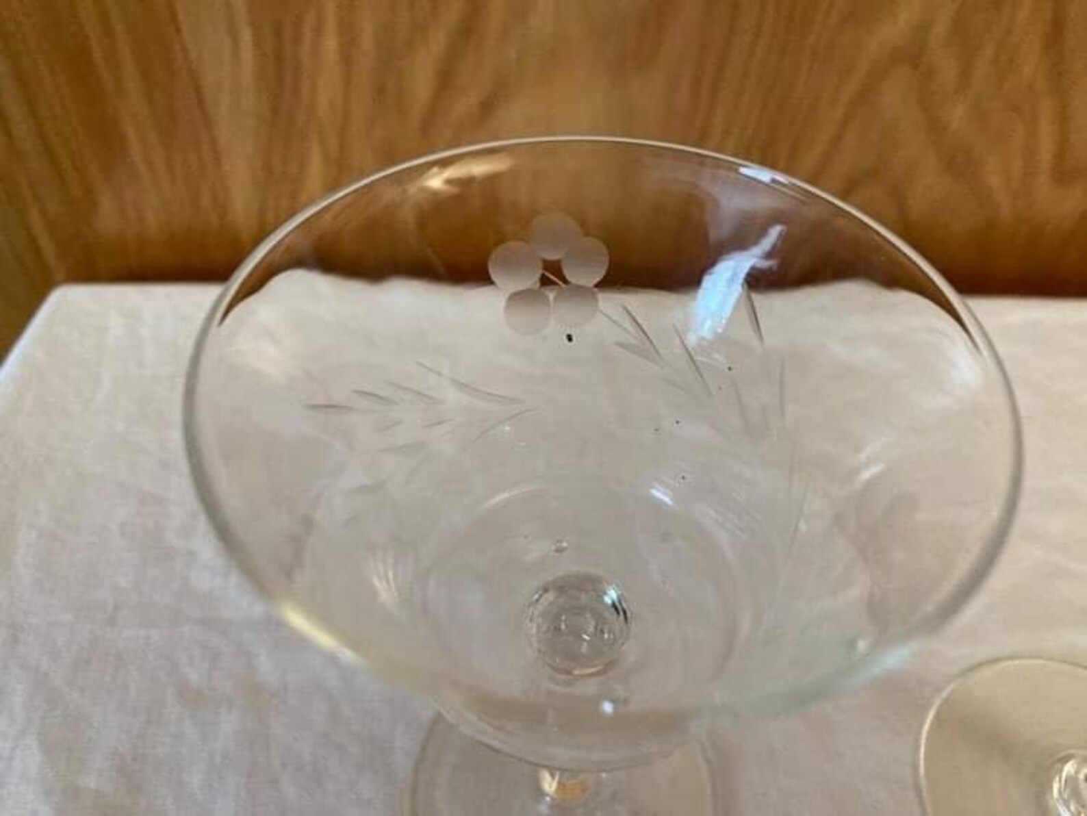 Vintage Wine Glasses Small 3 1/2 Oz. Blown Glass Cut Glass Set Etsy