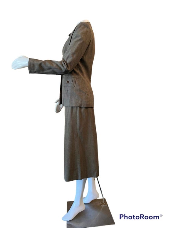 1940s womens suit blazer and skirt brown 1940s wo… - image 2