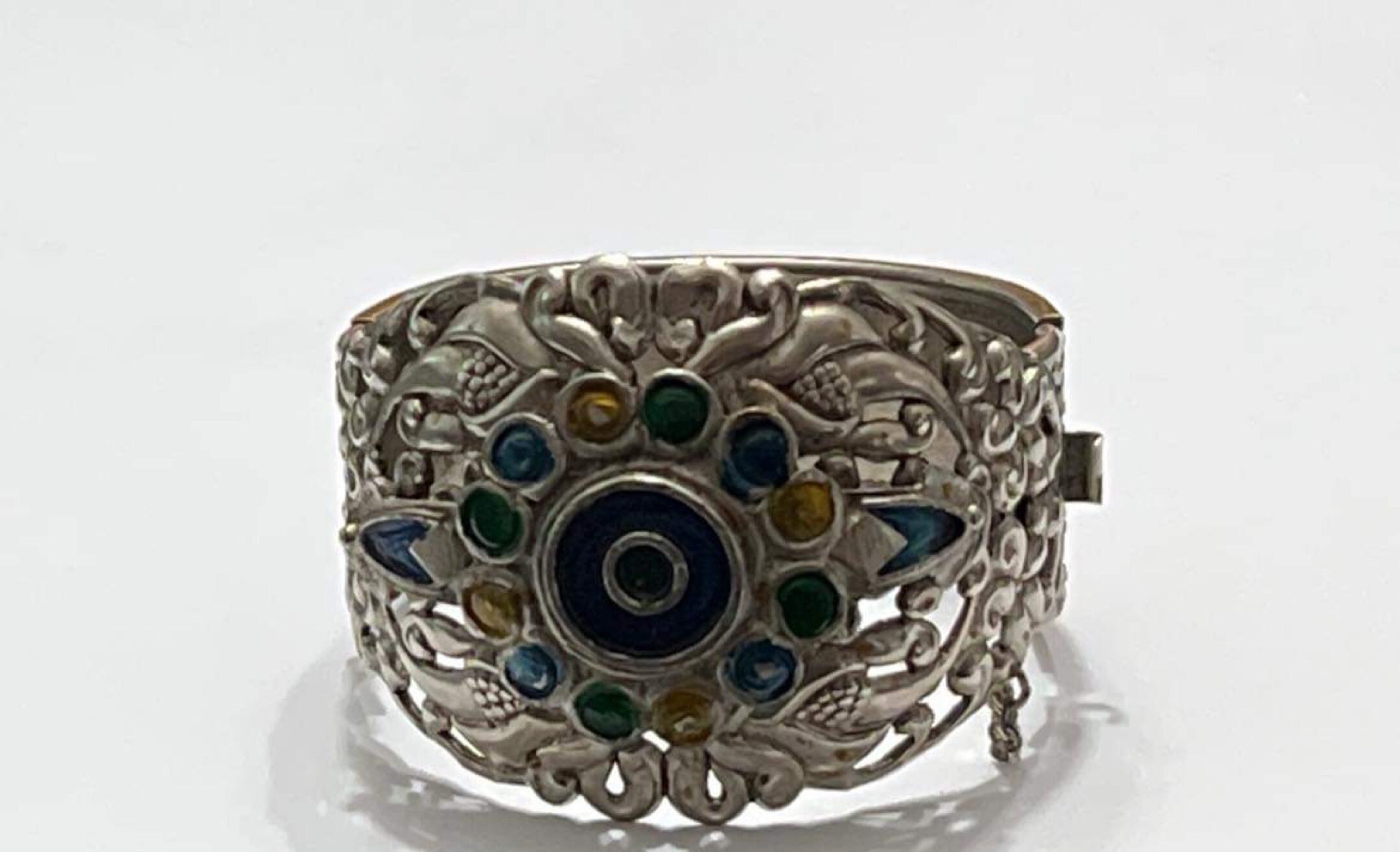 Vintage Capri Jewelry Repousse Egyptian Style Pendant and Etsy