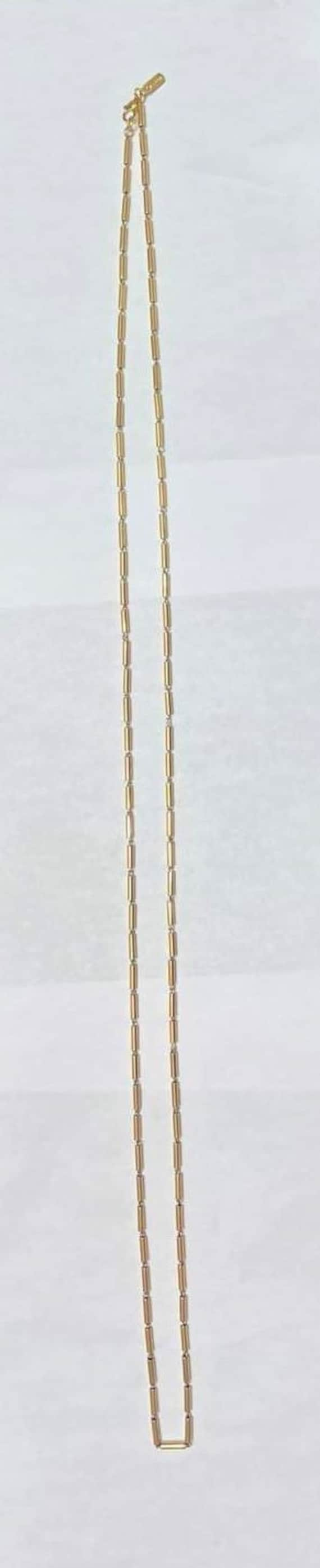 Long gold barrel link chain by MONET long chain ne