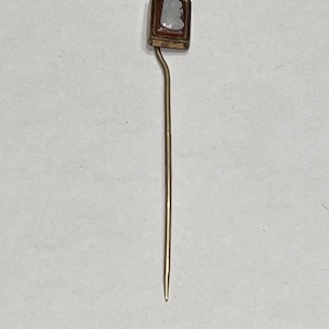 Antique Victorian stick pin carnelian cameo stick pin vintage lapel pin hat pin Victorian jewelry cameo jewelry antique
