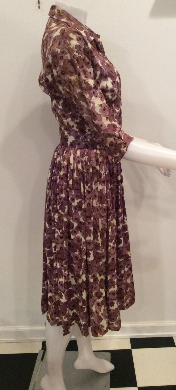 McArthur LTD vintage dress purple floral print be… - image 5