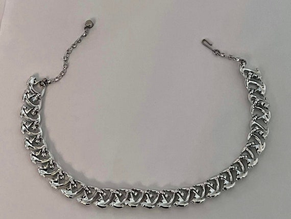 Vintage Coro demi-parure necklace and bracelet si… - image 7