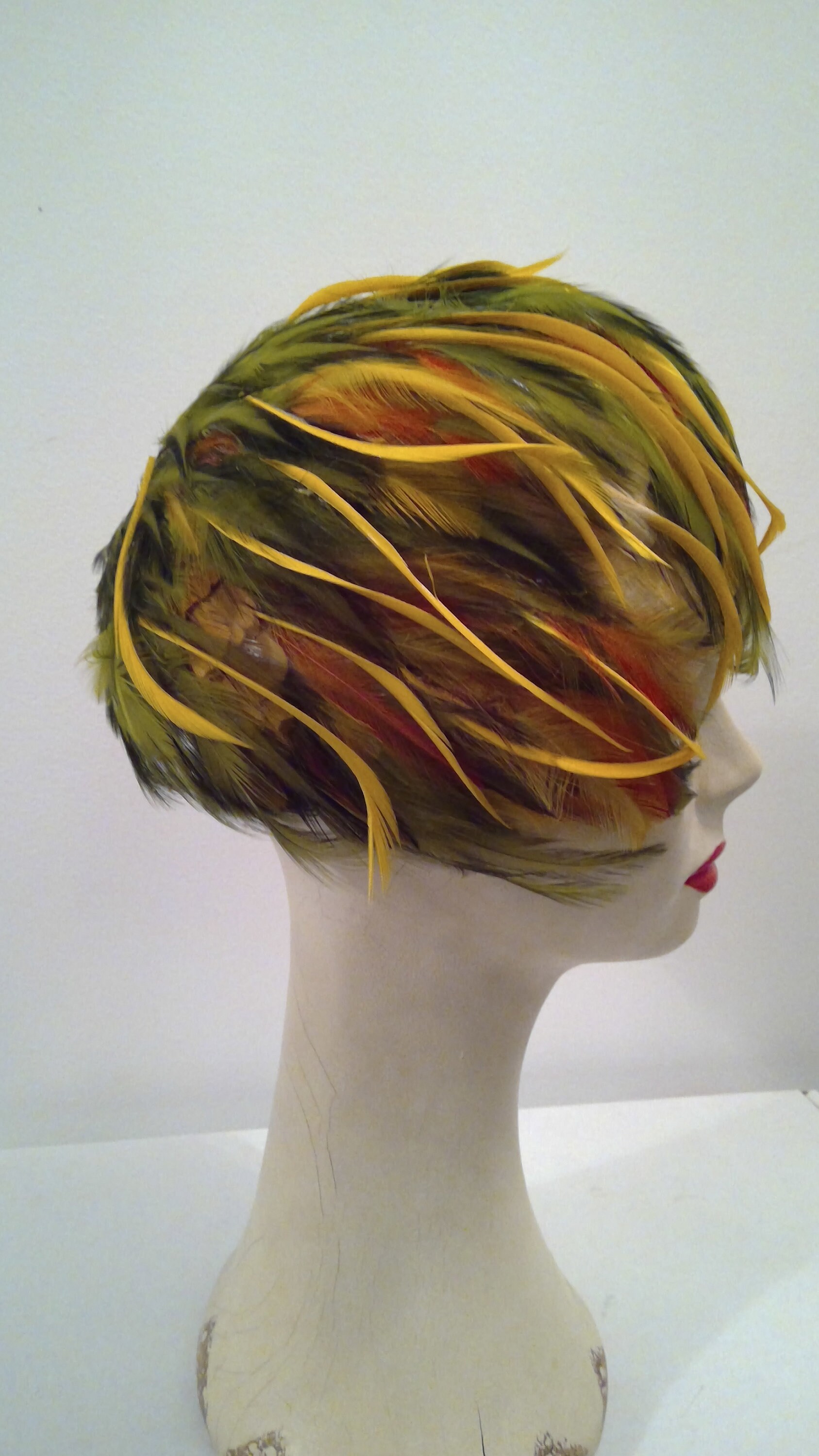 christian dior feather hat