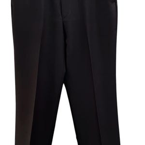 Vintage men’s pants by Sears SportsWear dark blue polyester size medium 1970s menswear