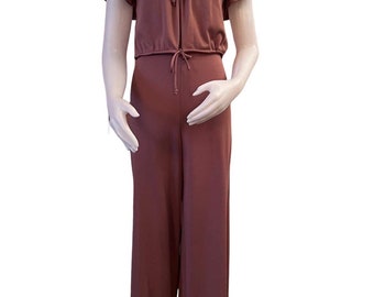 Vintage jumpsuit 1970s palazzo pant jumpsuit disco off the shoulder wide leg 1970s theater 1970s costume disco jumpsuit