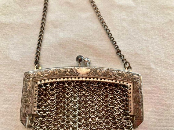 Vintage mesh purse 1930s Elsah Shiaparelli Whitin… - image 6