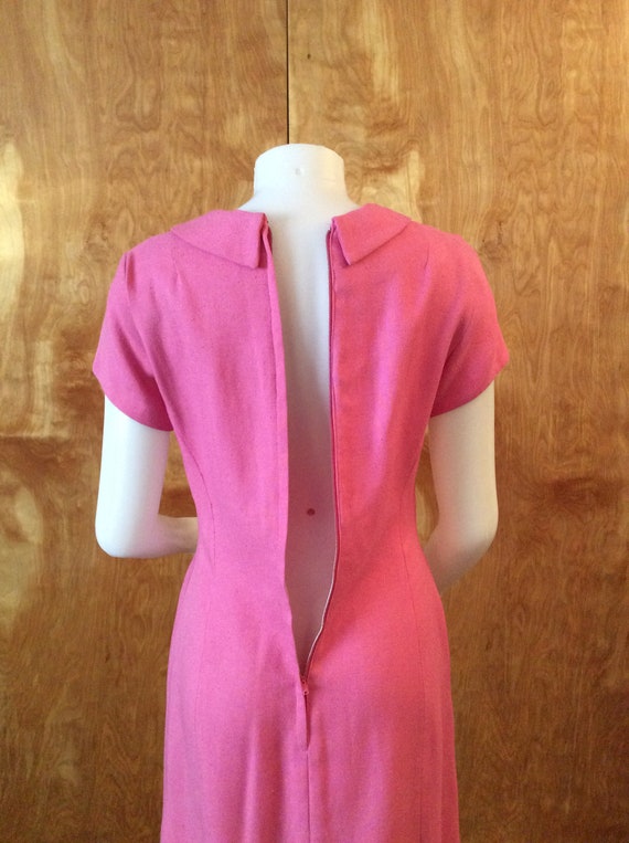 Vintage linen dress by Wilshire of BOSTON pink li… - image 6