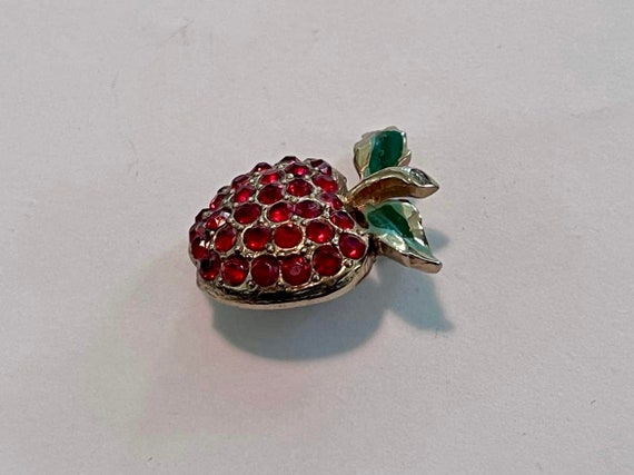 Apple for teacher gift rhinestone and enamel appl… - image 3