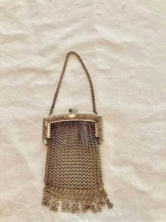 Vintage mesh purse 1930s Elsah Shiaparelli Whitin… - image 2