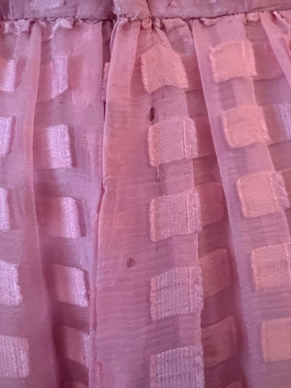 Vintage dress Richelene New York pink silk sheer … - image 10