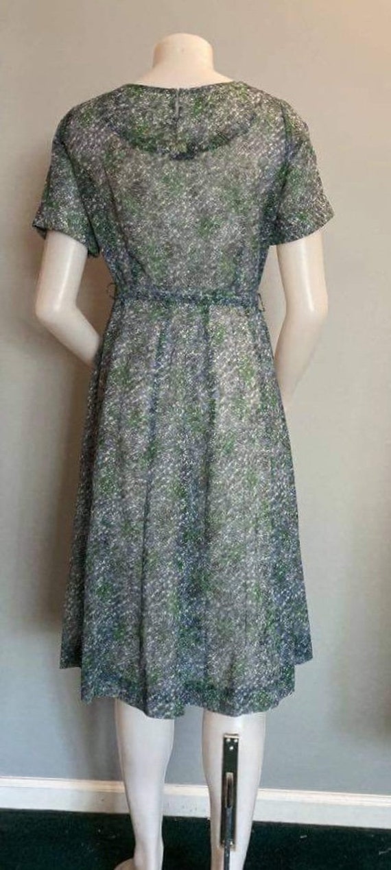 1950s Cay Artley dress vintage floral dress semi … - image 3