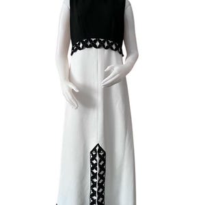 white dress with black lace trim Unique Black White Lace Mermaid Lace Wedding Dress main image 1