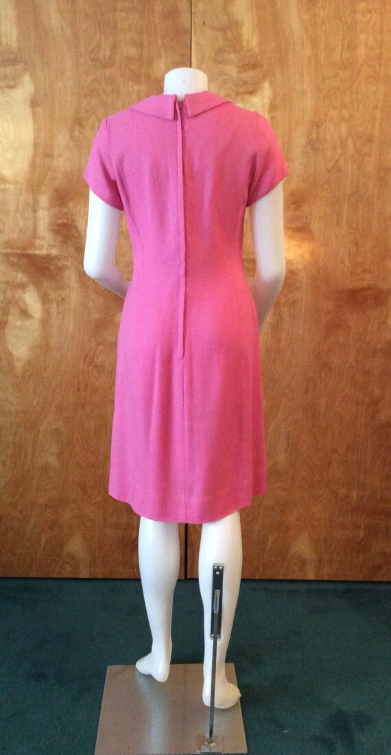 Vintage linen dress by Wilshire of BOSTON pink li… - image 5