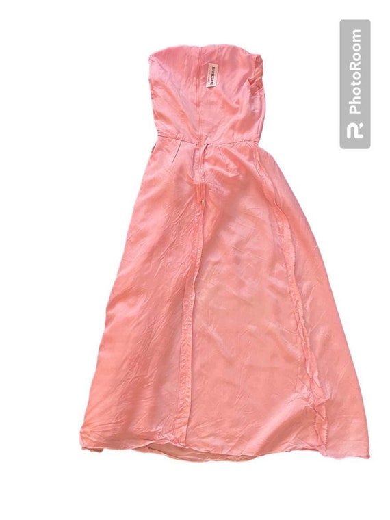Vintage dress Richelene New York pink silk sheer … - image 6