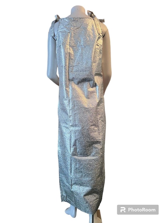 Iconic 1960s paper dress silver Lustre-Weave unwo… - image 2