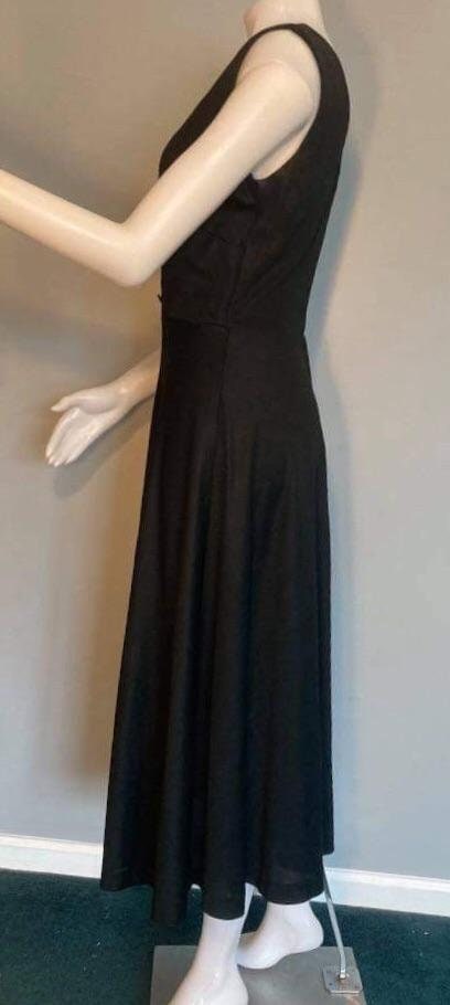Vintage disco dress 1970s black sleeveless dress rhinestone | Etsy