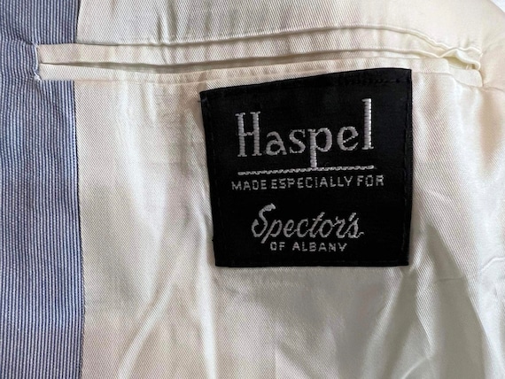 Vintage Haspel blue pin cord suit vintage mens su… - image 7