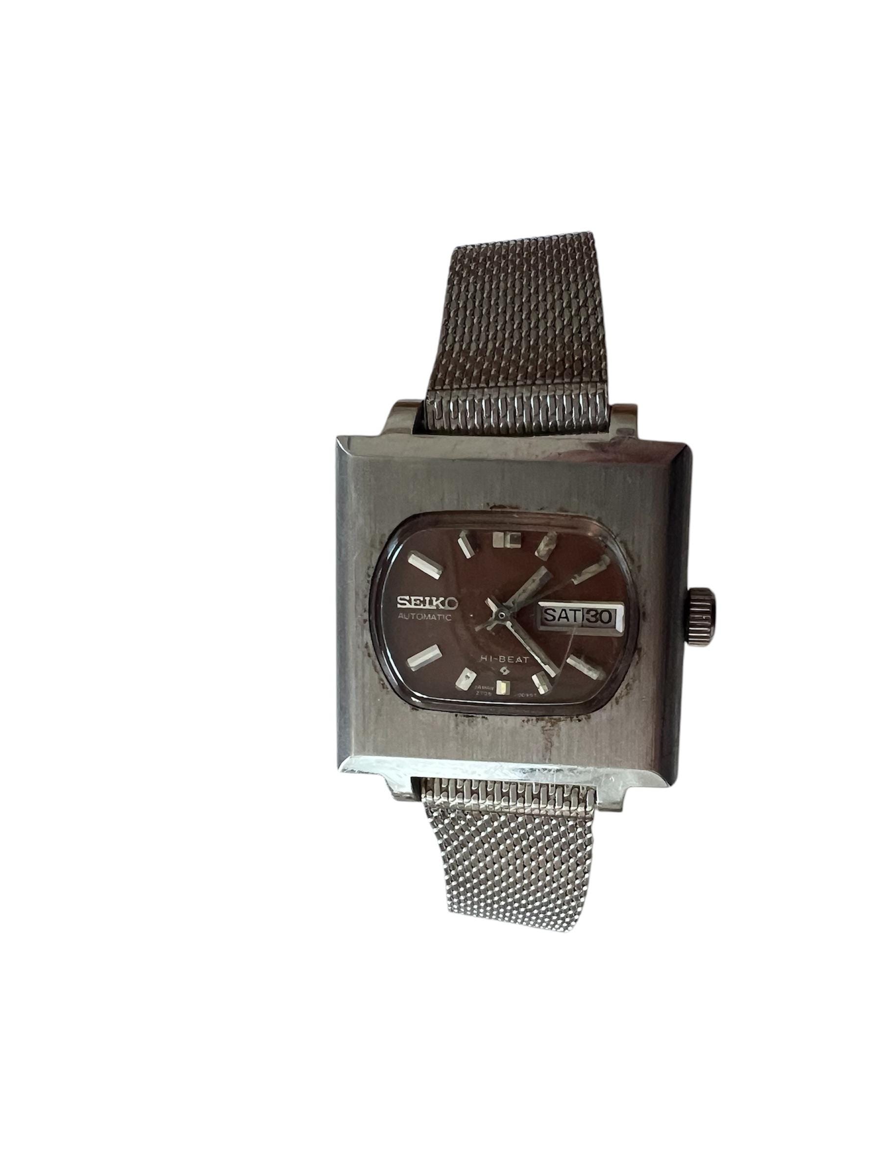 Vintage SEIKO Hi-beat 2706-7000 Watch Self Winding Stainless Steel
