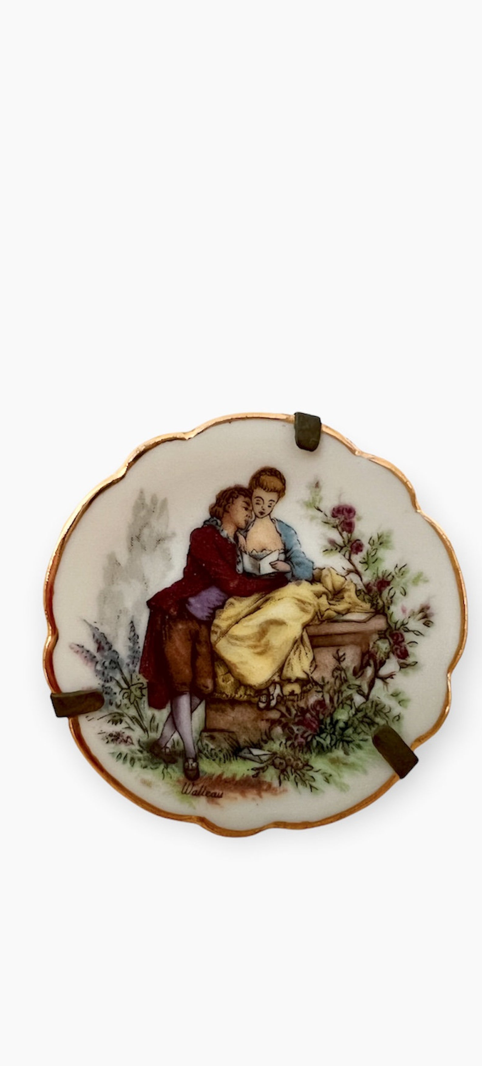 Limoges Miniature Plates With Easels SA Limoges Made in France Etsy