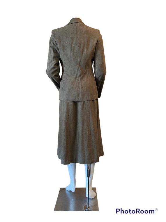 1940s womens suit blazer and skirt brown 1940s wo… - image 3
