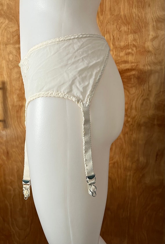 Vintage garter belt by Simone size 30 off white s… - image 3