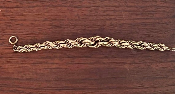 Vintage 12k gold filled spiral rope bracelet by B… - image 2