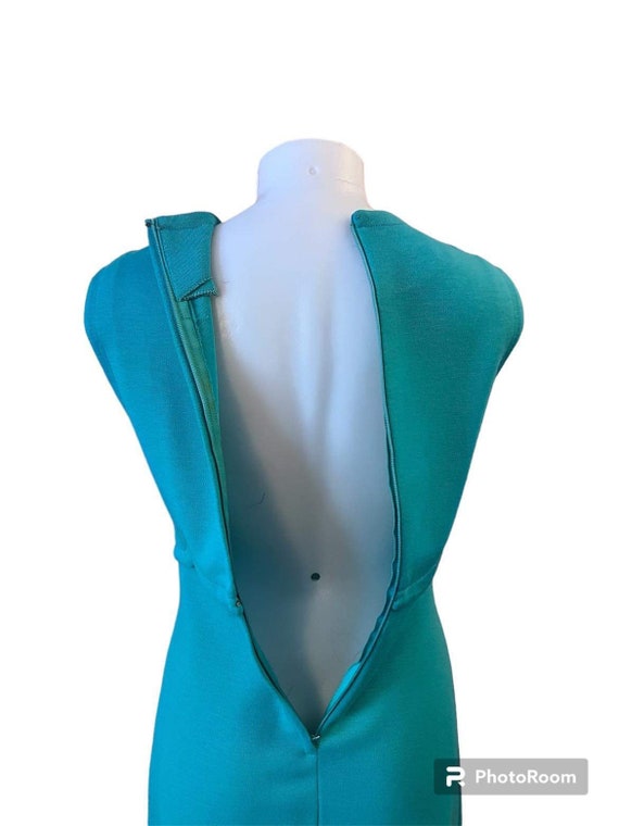 1960s mod mini dress with jacket turquoise sleeve… - image 8
