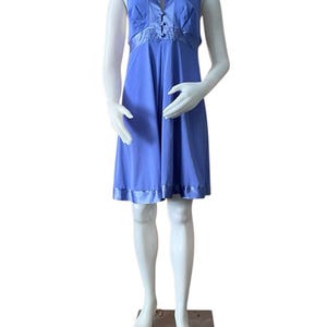 Vintage gossard artemis baby doll nightgown purple sleeveless deep vneck sexy nightgown 1960s appliqués honeymoon baby doll style dress