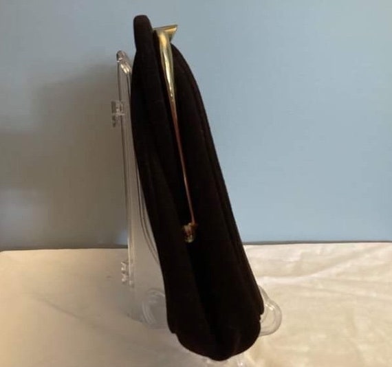 Vintage dance purse brown suede Mayer New York 19… - image 3