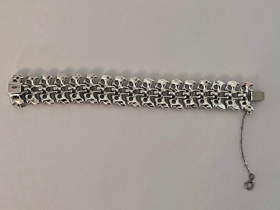 Vintage Coro demi-parure necklace and bracelet si… - image 4