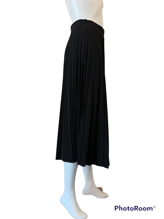 Vintage black pleated skirt new old stock 1940s 1… - image 4