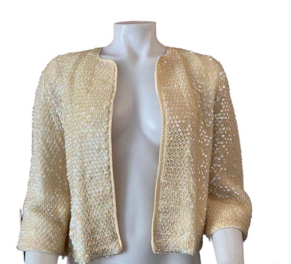 Ivory Sequin Embellished Sweater