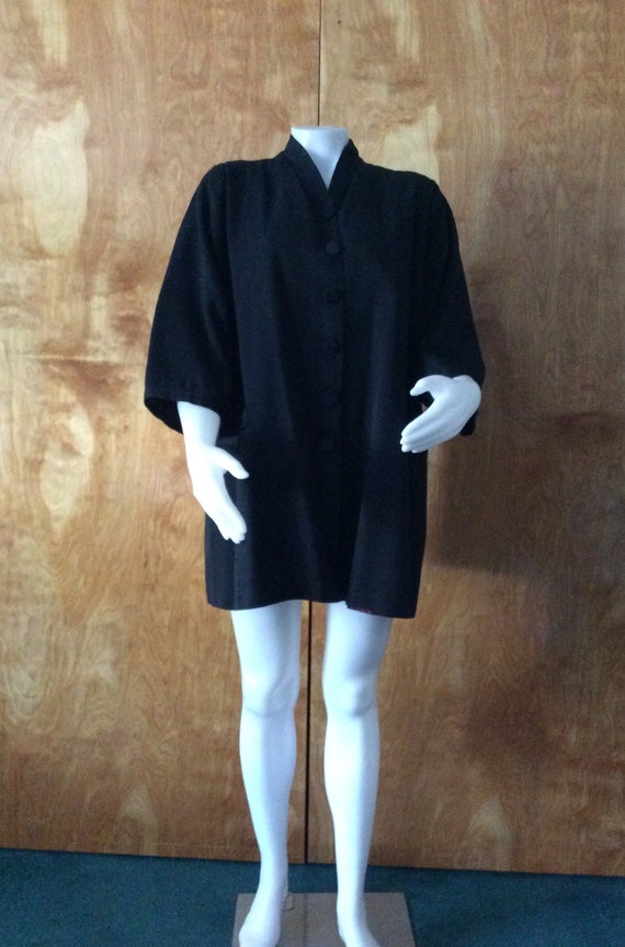Vintage swing coat 1950’s swing jacket black textu