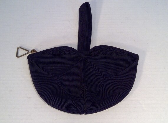 Vintage 1940's genuine CORDE purse wristlet dark … - image 1