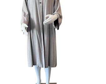 Vintage 1940s 1950s women’s coat Styled by Lanson light blue and pink plaid