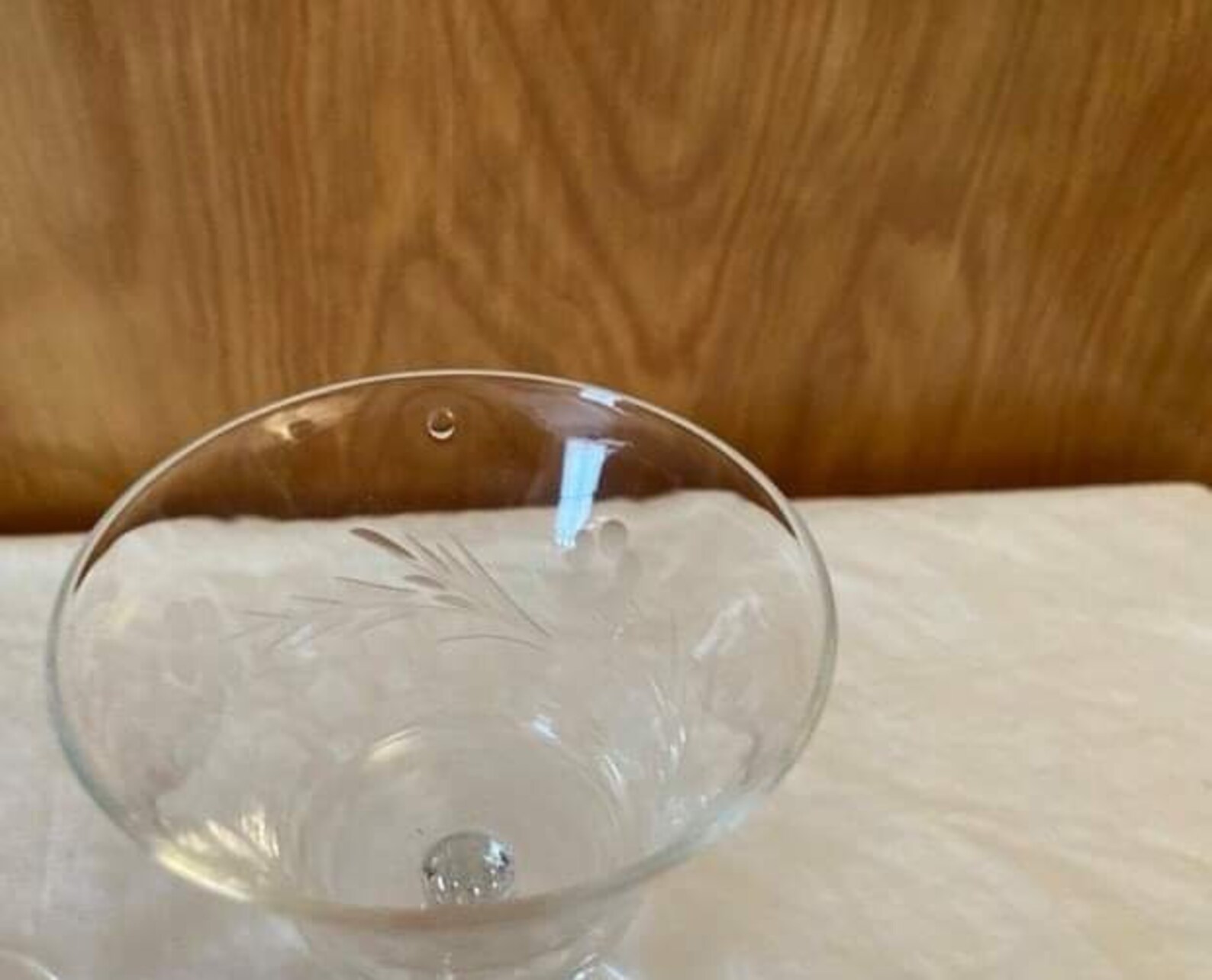 Vintage Wine Glasses Small 3 1/2 Oz. Blown Glass Cut Glass Set Etsy