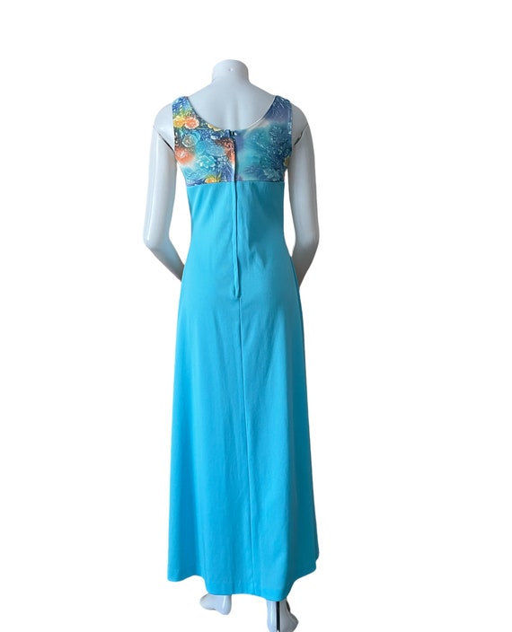 Vintage maxi dress 1960s 1970s summer gown light … - image 6