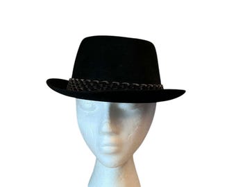 Vintage Patricia Underwood Fur Felt Hat Fedora High Crown  display picture 1