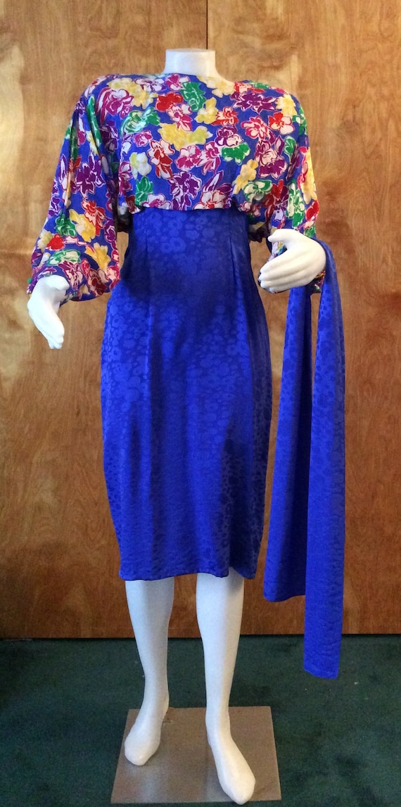 Vintage 1980’s silk dress Francesca of DAMON FOR S