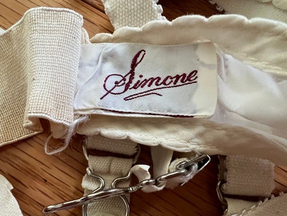 Vintage garter belt by Simone size 30 off white s… - image 6